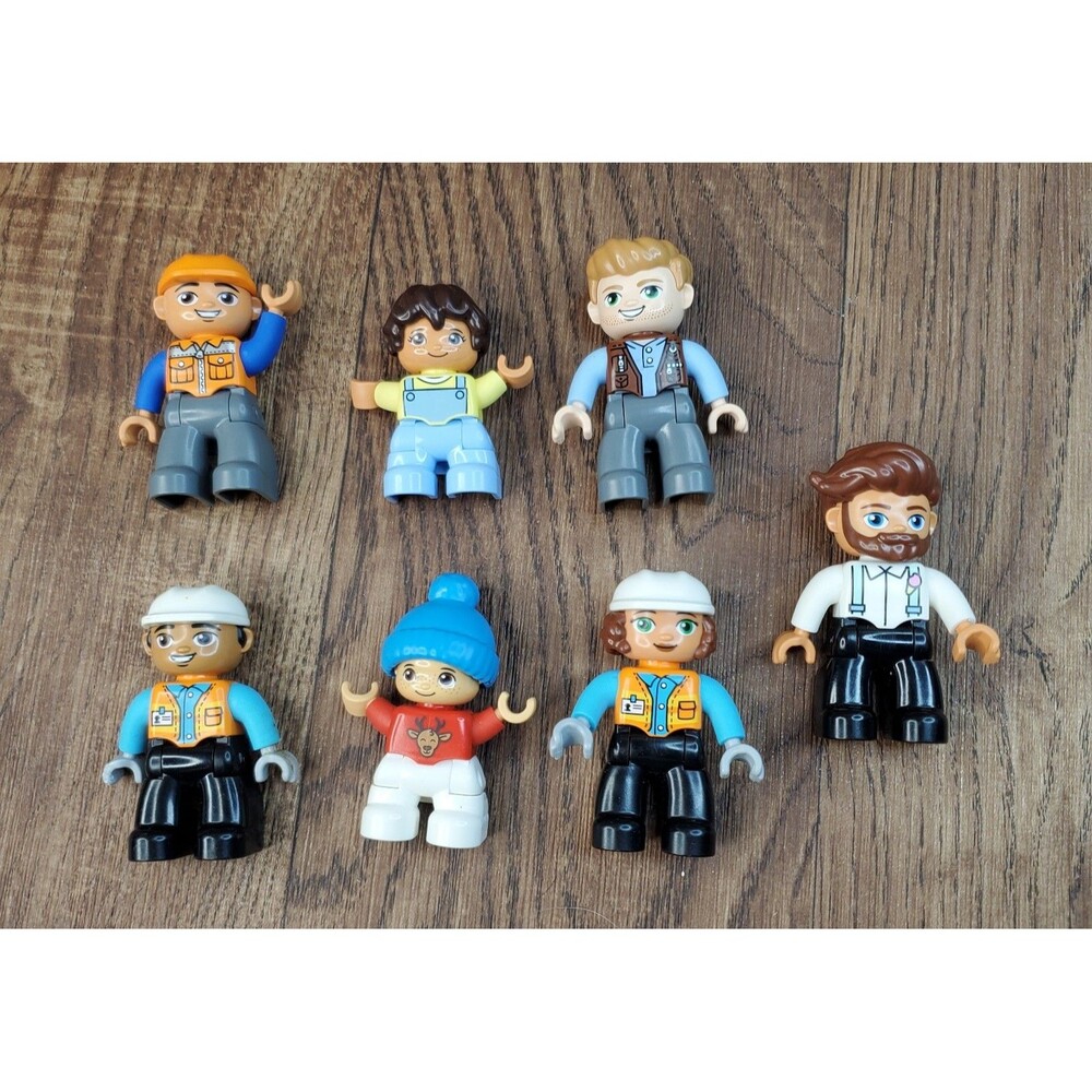 Lego Duplo People Lot of 7 Figures Student Construction Dad Jurrasic World Owen